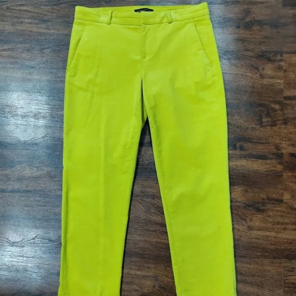 Banana Republic Avery Corduroy low Rise  Ankle Pants 4 Yellow Women's - Picture 7 of 11